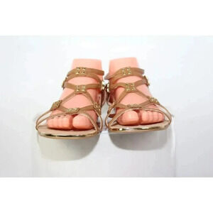 ISOLA beige open toe ladies wedge shoes size 9